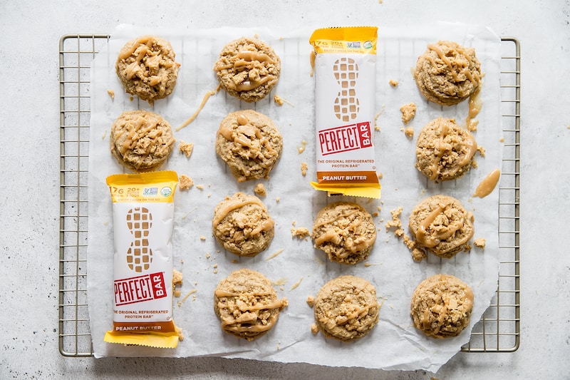 peanut butter cookies on rack