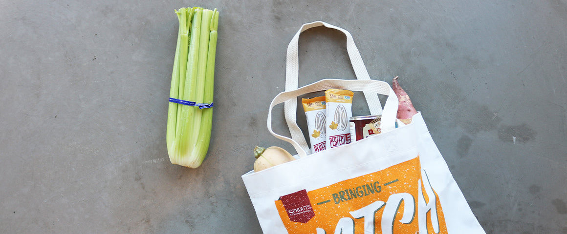 Sprouts And Perfect Bar Giveaway bag