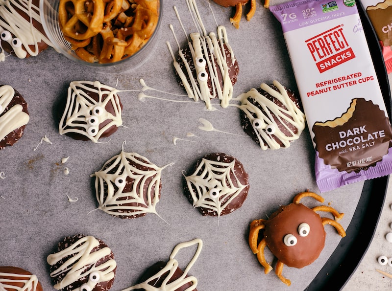 Mummy and Spider Web Peanut Butter Cups