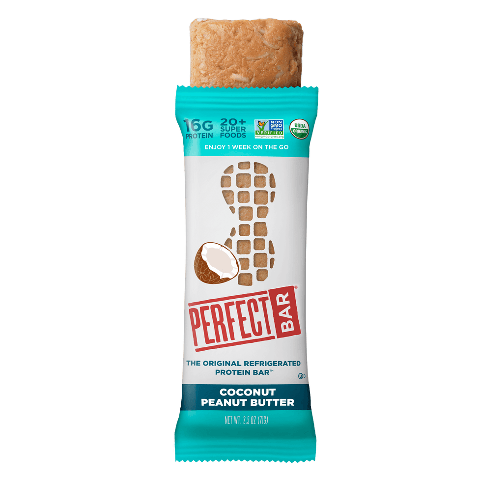 Coconut Peanut Butter bar and wrapper